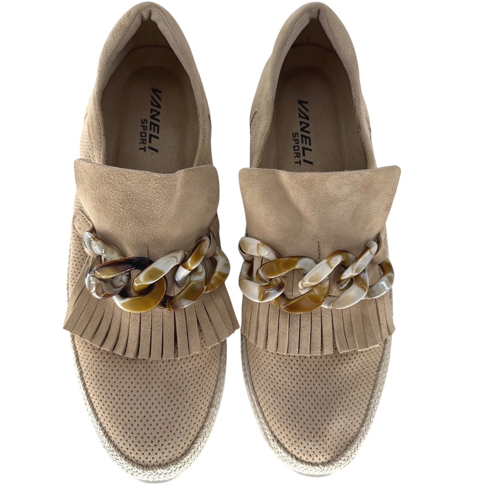 Vaneli‎ Sport Kiltie Chain Platform Sneakers Tan Suede Women 8 M
Contemporary